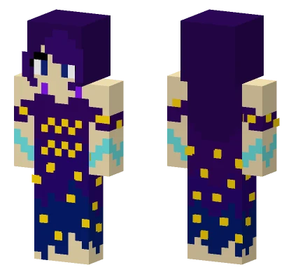 Luna Aquarius Zodiac Skin Minecraft skin