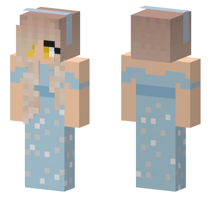 Luna Blue Dress Minecraft skin