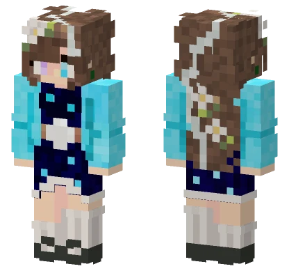 Luna Dark Green Skin Minecraft skin