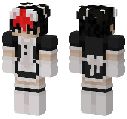 Maid Red Hair Minecraft skin