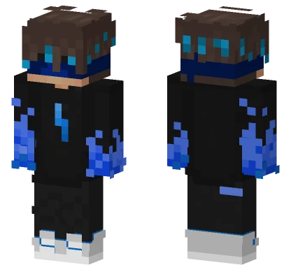 Main 10 Blue Fire Minecraft skin