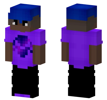 Male Casual Galaxy Skull Minecraft skin