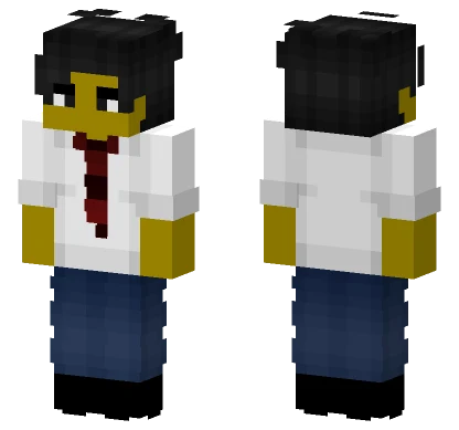 Male Casual Witness Outfit Red Minecraft skin