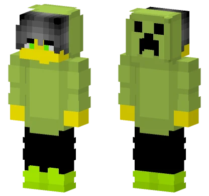 Male Creeper Hoodie Minecraft skin