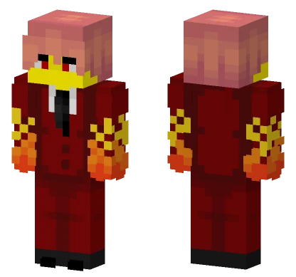 Male Fire Tuxedo Minecraft skin