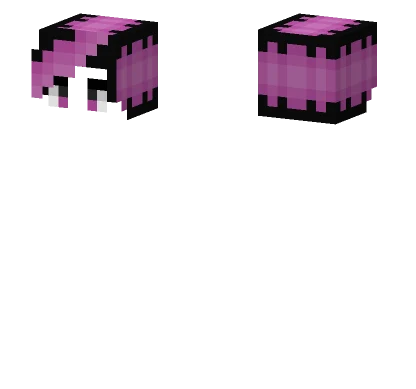 Male Hair Base Black Fade Gum Pink Minecraft skin