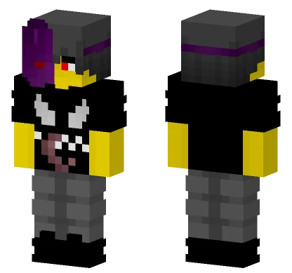 Male Half Rabbit Mask Venom Shirt Minecraft skin