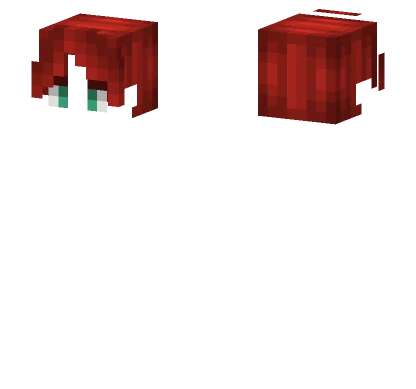Male HB High Bangs Dark Ginger Minecraft skin