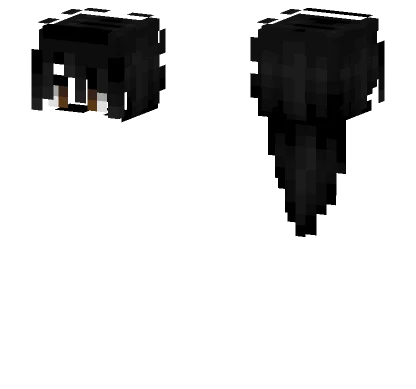 Male HB Long Black Hair Minecraft skin