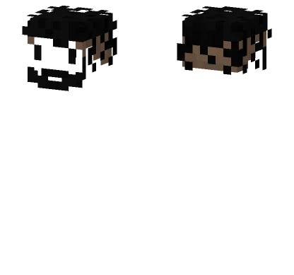 Male HB Shaved W Dreads Beard Minecraft skin