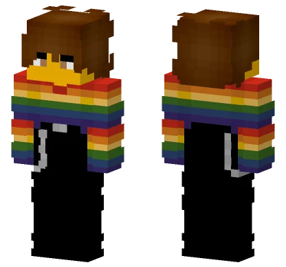 Male Rainbow Chain Minecraft skin