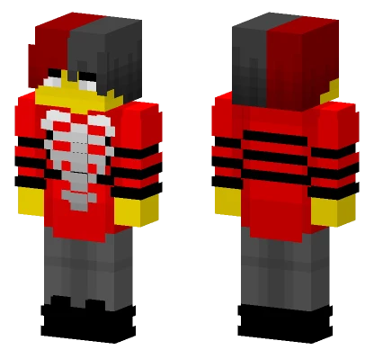 Male Red Bone Sweater Minecraft skin