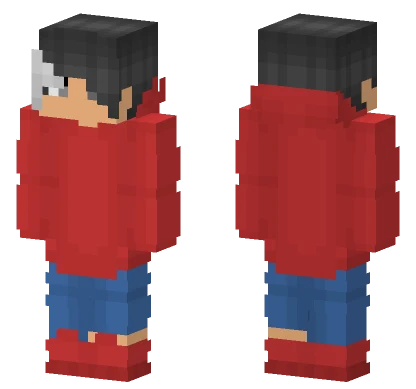 Male Red Hoodie Minecraft skin