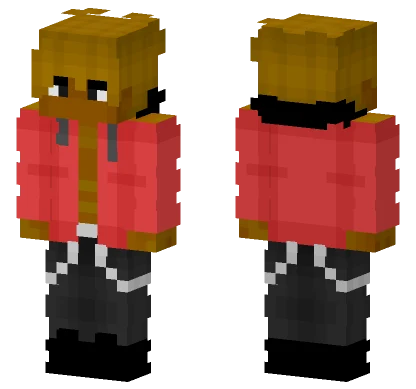 Male Red Jacket Chains Minecraft skin