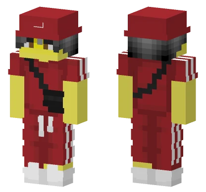 Male Red Outfit Red Hat Minecraft skin