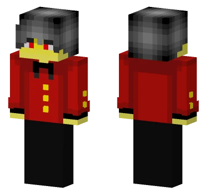 Male Red Suit Black Tie Minecraft skin