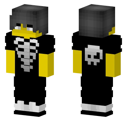 Male Skeleton Shirt Minecraft skin