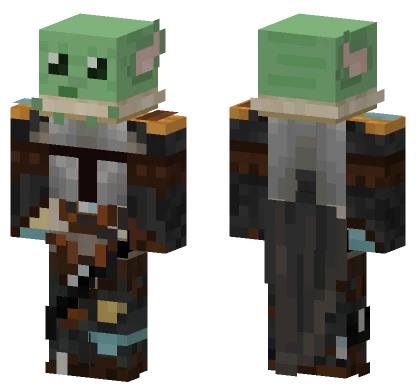 Mandalorian and Baby Yoda Minecraft skin
