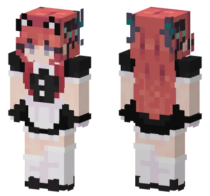 Marie Fox Maid Outfit Minecraft skin