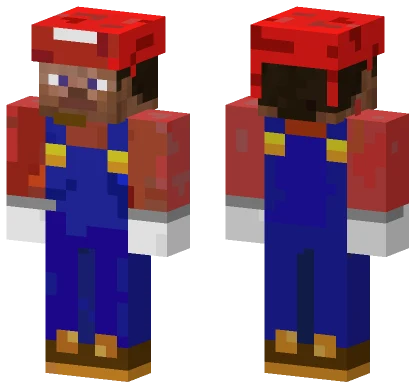 Mario Steve Minecraft skin