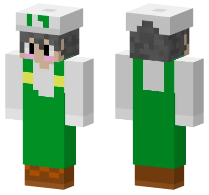 Mark Luigi Fuego Con Gorra Minecraft skin