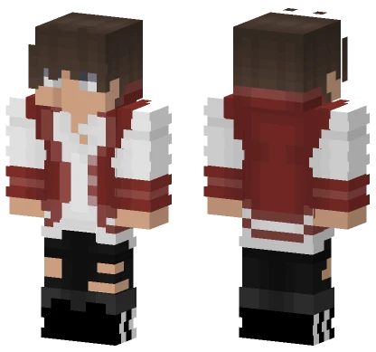Maroon Letterman Jacket Minecraft skin