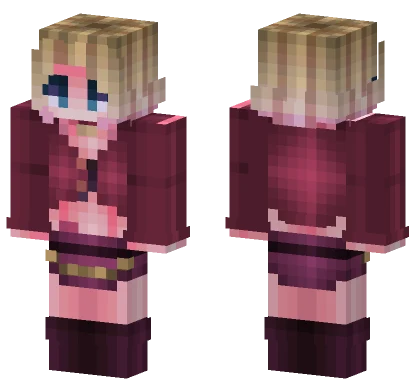 Marya Pink Dress Minecraft skin