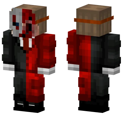 Masked Two Tone Scarred Suit Minecraft skin