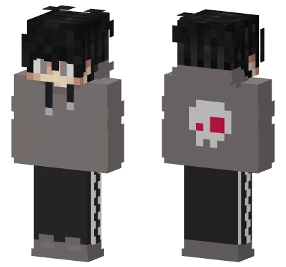 Matte Gray School Uniform Minecraft skin