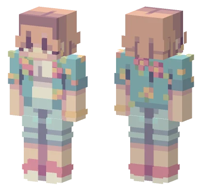 Mcc22 Blue Floral Dress Minecraft skin