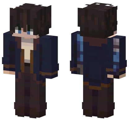 Medieval Dark Blue Guy Minecraft skin