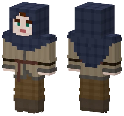 Medieval Irish Judge Brehon Hooded Minecraft skin