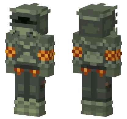 Medieval Knight Green Tinted Minecraft skin