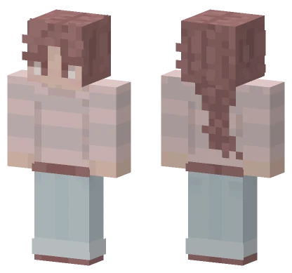 Messy Braid Scratchy Sweater Minecraft skin