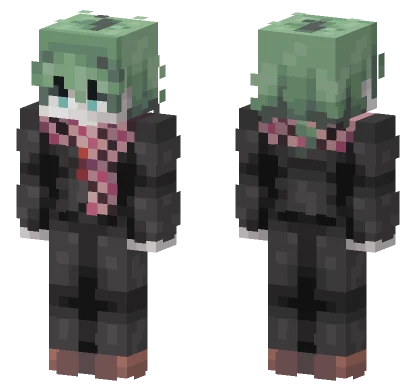 Midori Green Hair Minecraft skin