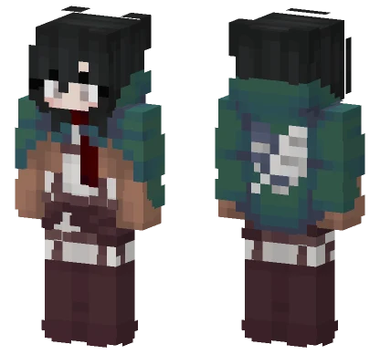 Mikasa Ackerman Minecraft skin