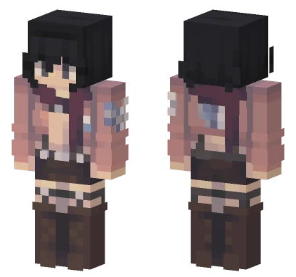 Mikasa Ackerman Minecraft skin