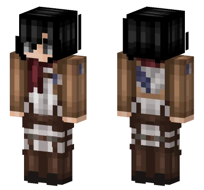 Mikasa Ackerman Minecraft skin