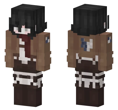 Mikasa Skin Edit Minecraft skin