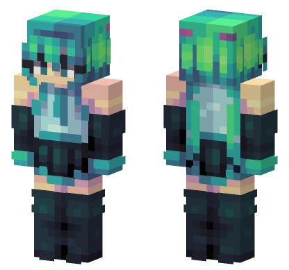 Miku Girl Minecraft skin