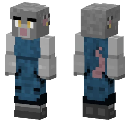 Milly Ver 2 Navy Blue Coveralls Minecraft skin