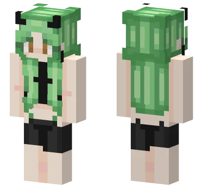 Milo Green Hair Minecraft skin