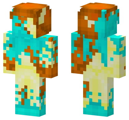 Mimic Power Steve Neon Minecraft skin