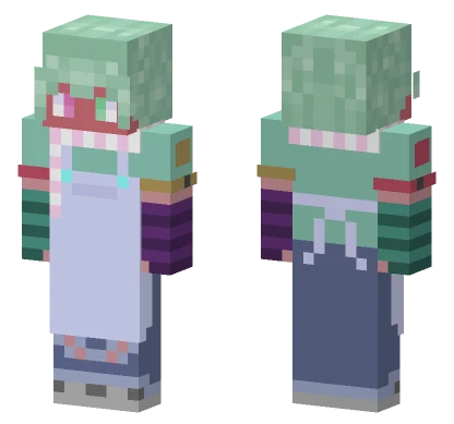 Mint Green Mage Minecraft skin