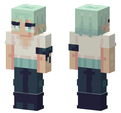 Mint Hair Girl Minecraft skin