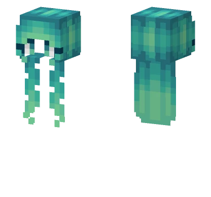 Minty Pastel Blue Fade Green Minecraft skin