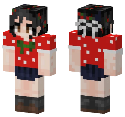 Mitsuha Christmas Minecraft skin