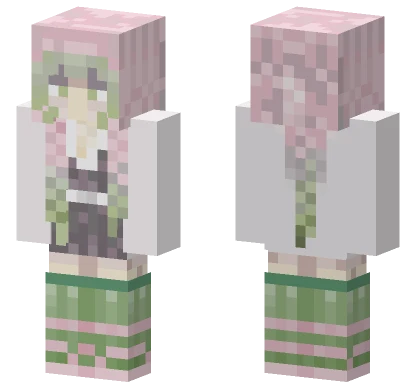 Mitsuri Pink Outfit Minecraft skin