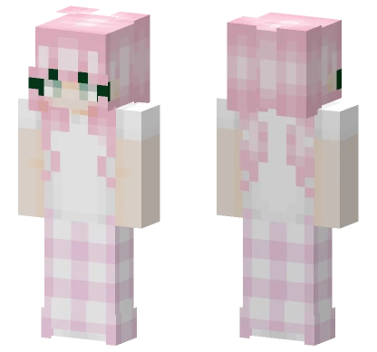 Miwoo Pink Gingham Minecraft skin