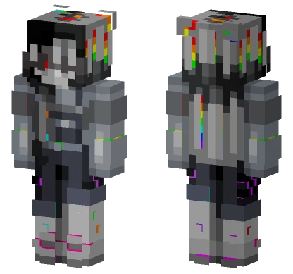 Mono Rainbow Effects Minecraft skin